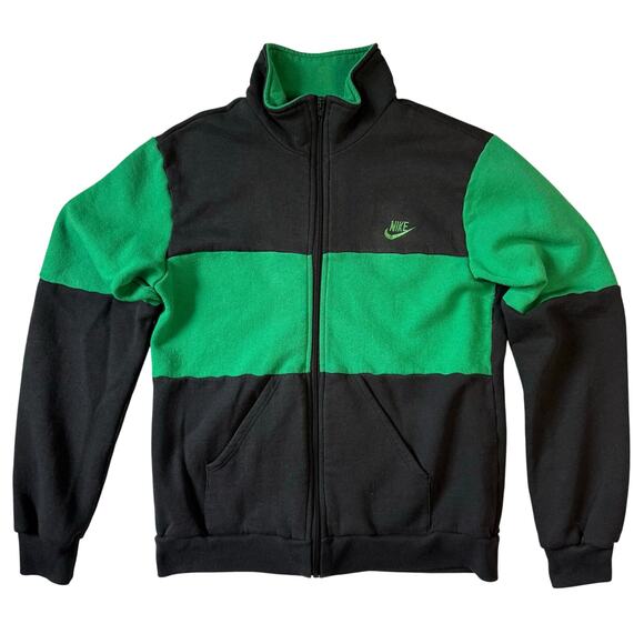 Vintage 90s Nike Zip Up Men’s Large Green and Black Made in USA - Picture 1 of 8